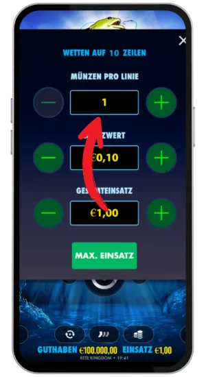Big Bass Bonanza Einsatzlinien einstellen